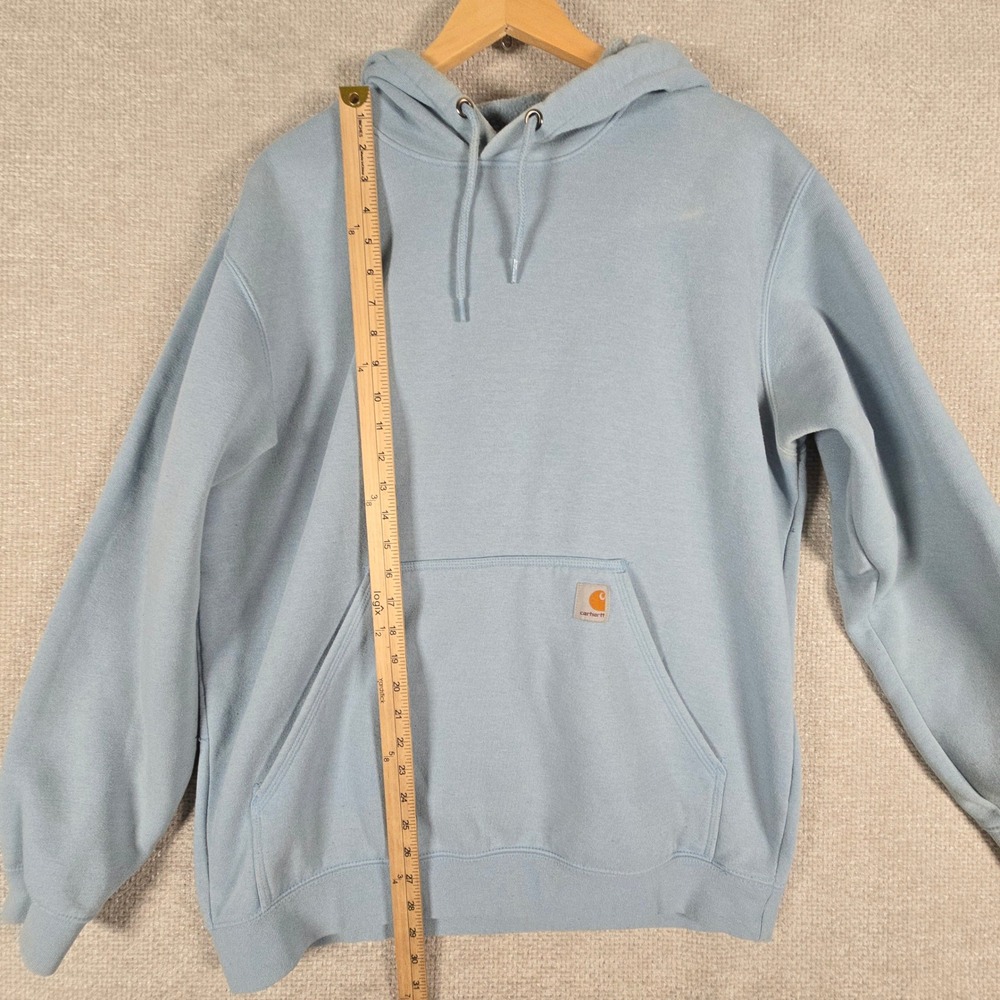 Carhartt Mens Loose Fit Hoodie Light Blue Sleeve Logo K288 H74 Large - Picture 14 of 16
